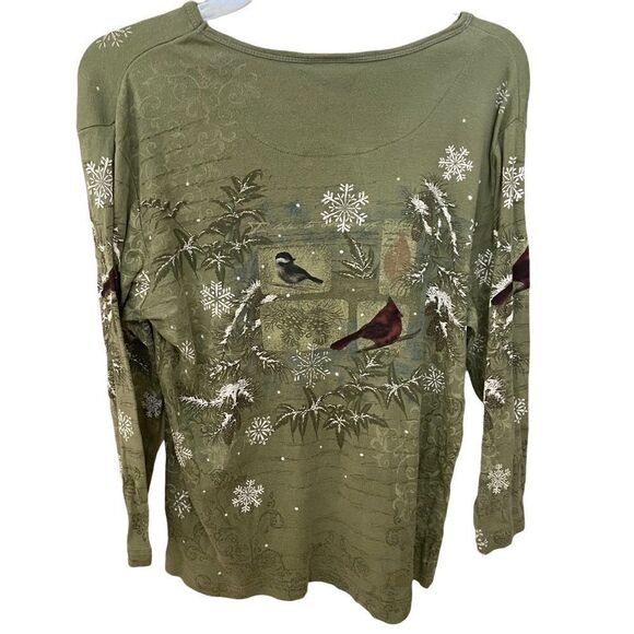 Cardinal Winter Morning Sun Long Sleeve Top Sz L - Picture 2 of 4